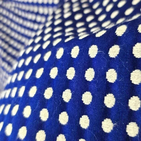 Merona Blue Polka Dot Shorts Size 4 Cuffed Cotton Blend Summer Casual - Picture 3 of 13